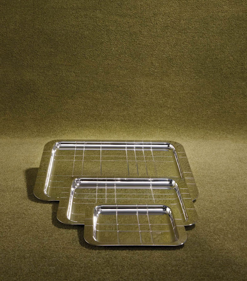 Christofle Silver-Plated Graphik Tray 30cm x 20cm - British product