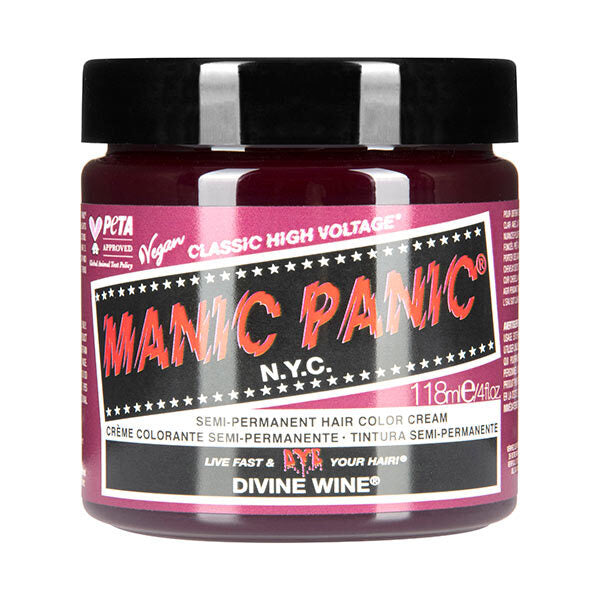 Manic Panic Divine Wine Hair Dye 118ml, imported from the UK