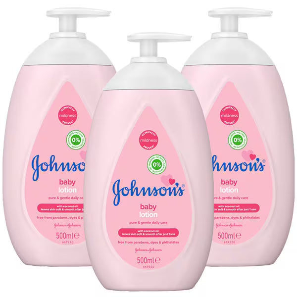 Johnson's Baby Lotion Coconut Oil Bundle 500ml, imported from the UK