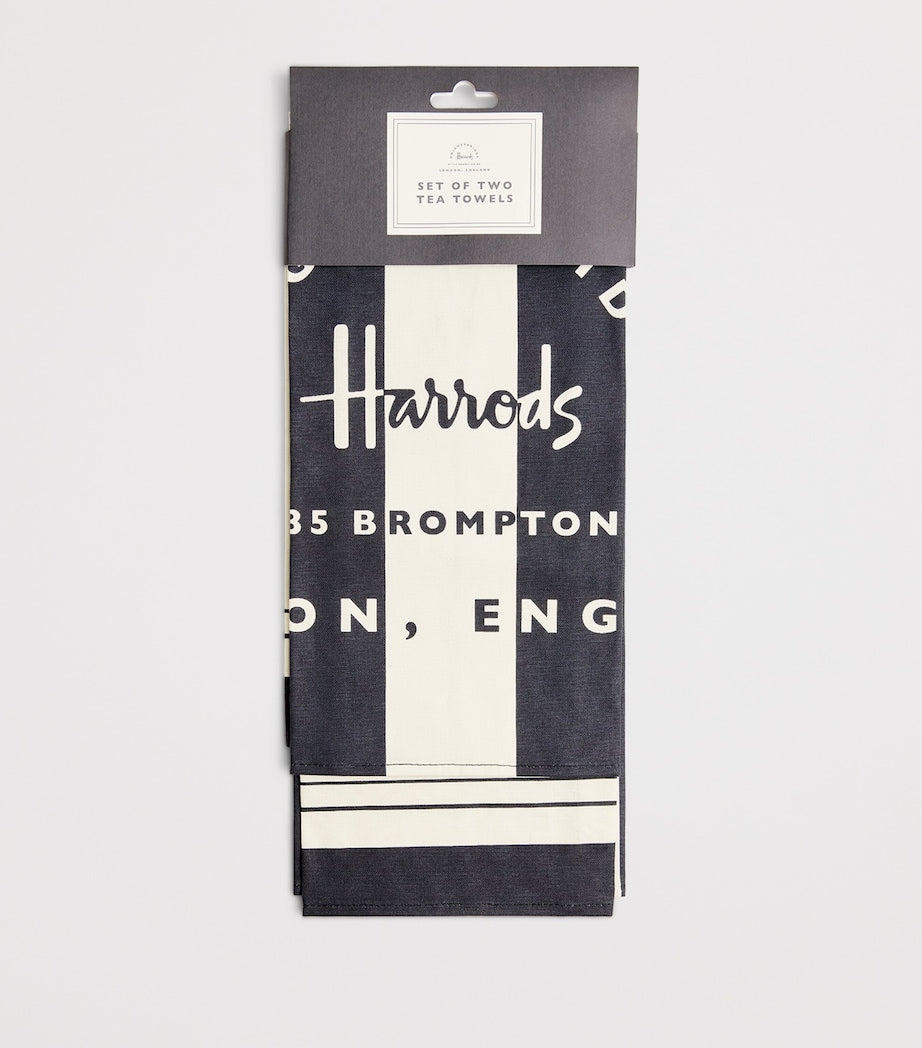 Harrods Caviar tea towel set of 2, UK version