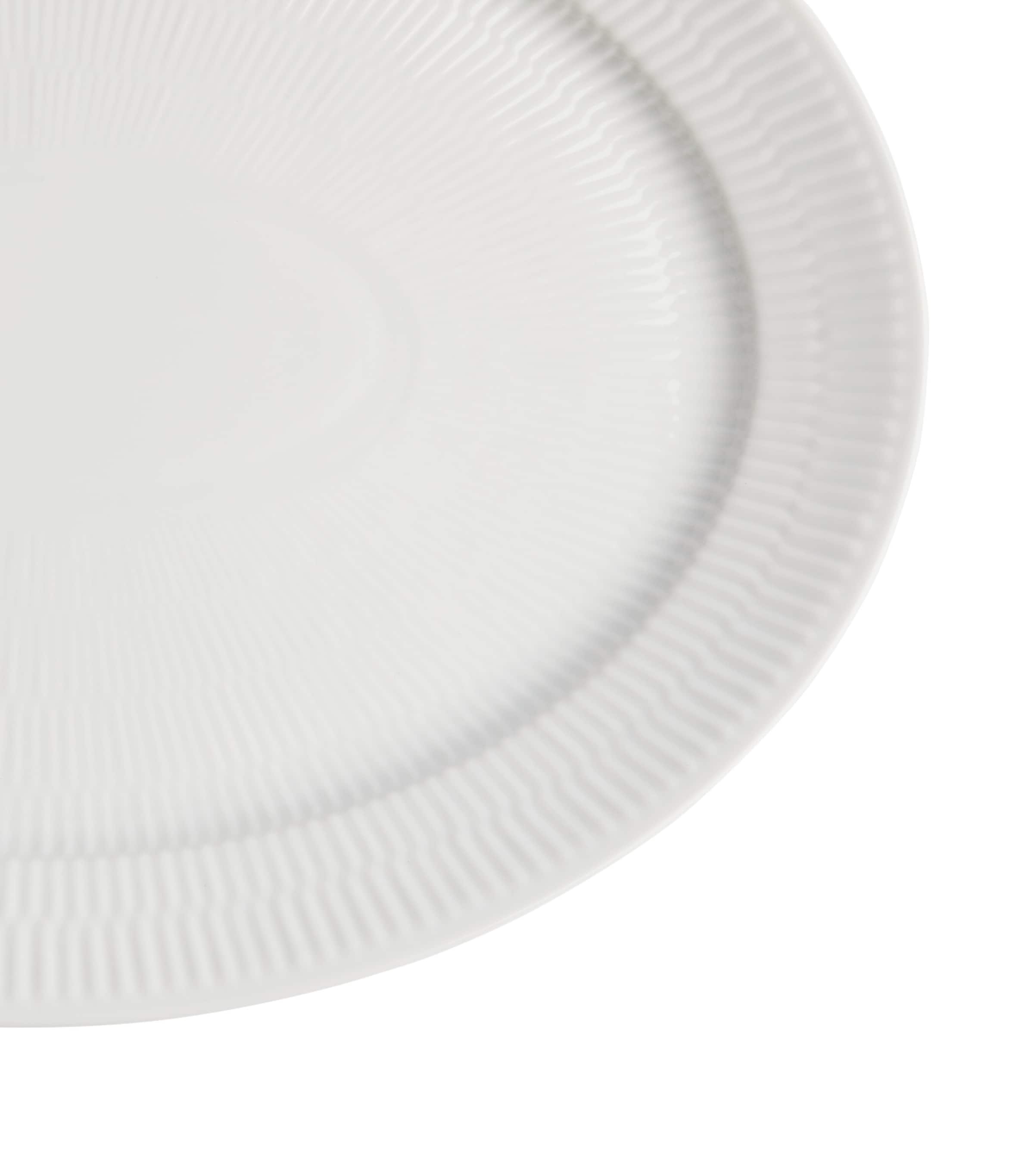 Royal Copenhagen white fluted porcelain oval dish 34cm x 27.5cm, imported from the UK