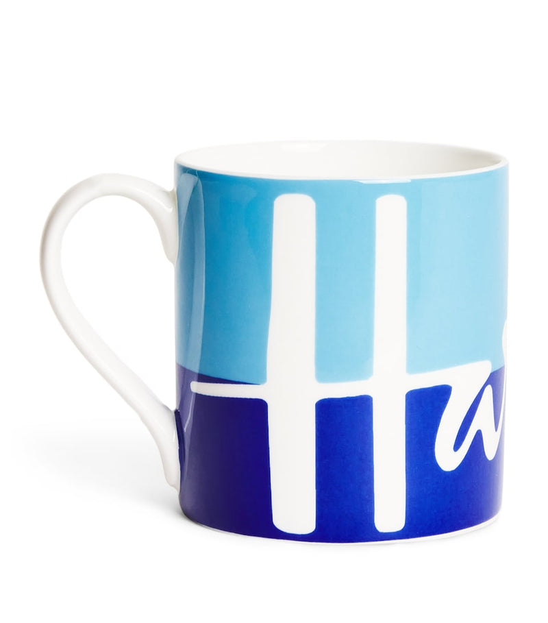 Vibrant Ceramic Mug with Playful Message, 9cm Height x 8.5cm Diameter