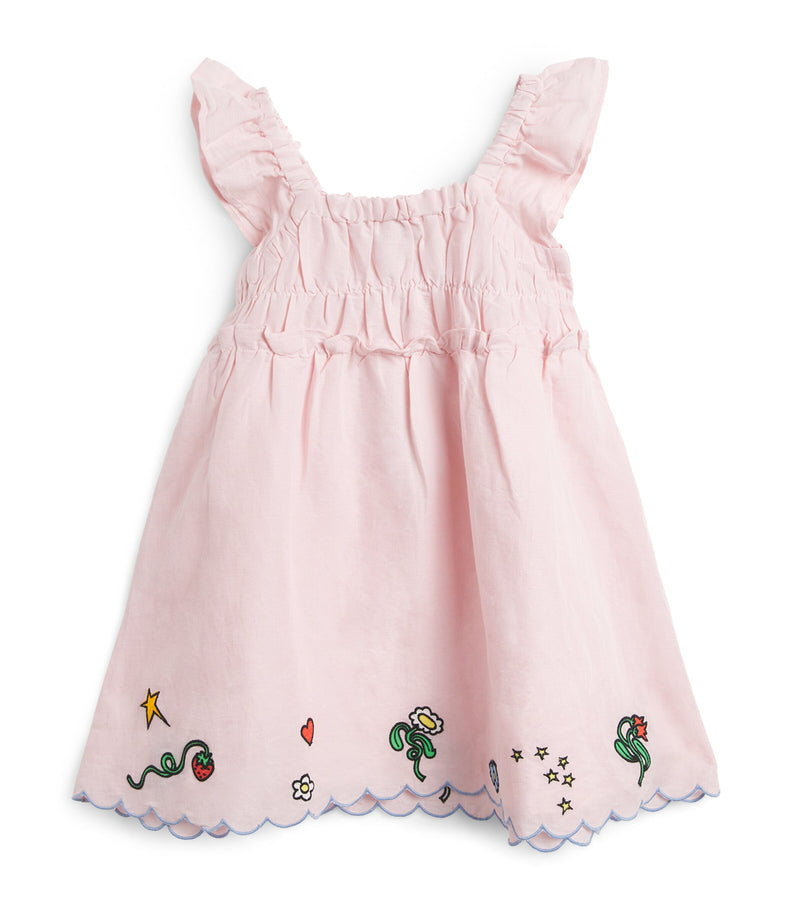 Stella McCartney kids linen-organic cotton embroidered dress 3-15 years (British brand)