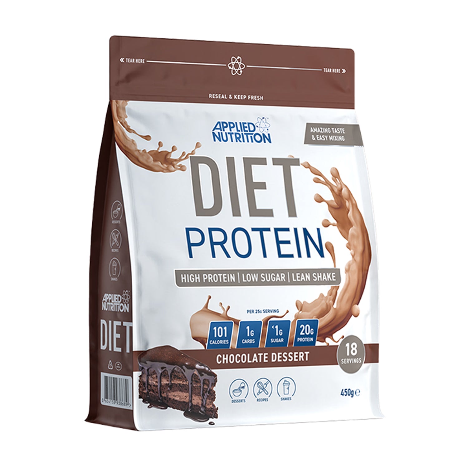 Applied Nutrition Diet Protein Chocolate Dessert 450g - British product