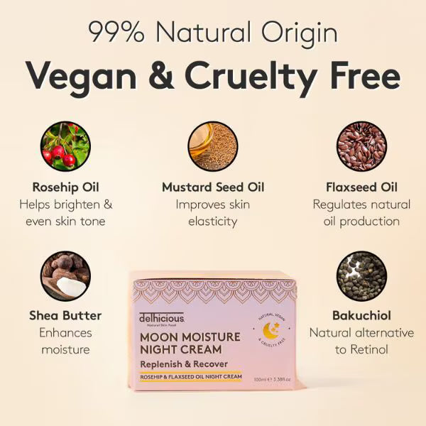 Delhicious nourishing night cream 100ml - British product