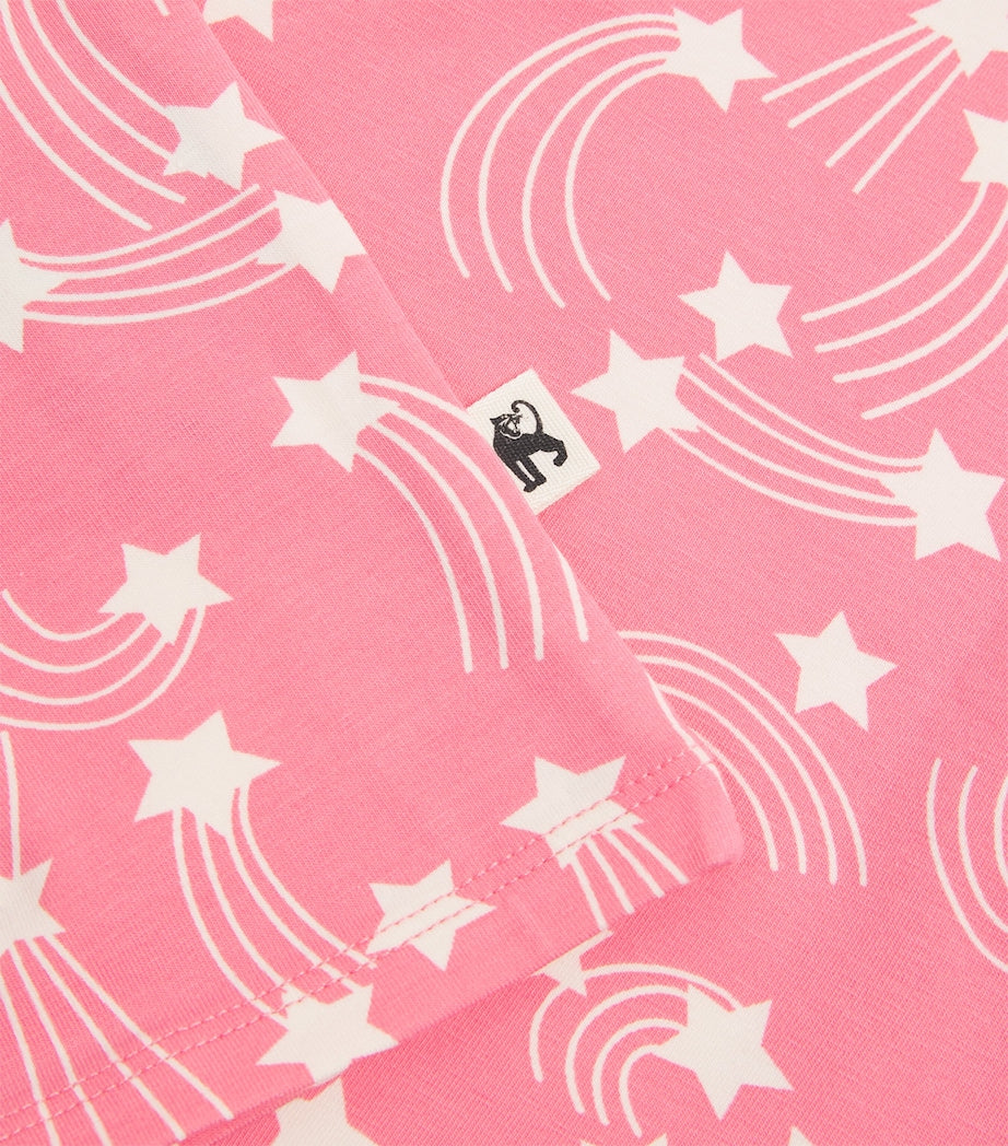 Mini Rodini cotton starfall T-shirt for ages 3-11 years, imported from the UK