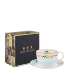 Halcyon Days Shell Garden Floral teacup and saucer, UK version