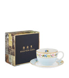 Halcyon Days Shell Garden Floral teacup and saucer, UK version