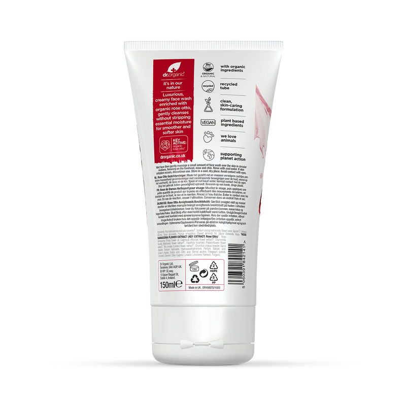 Dr Organic Rose Otto Creamy Face Wash 150ml