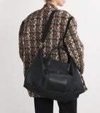 Harrods nylon overnight tote bag with leather trim and gold hardware, UK version