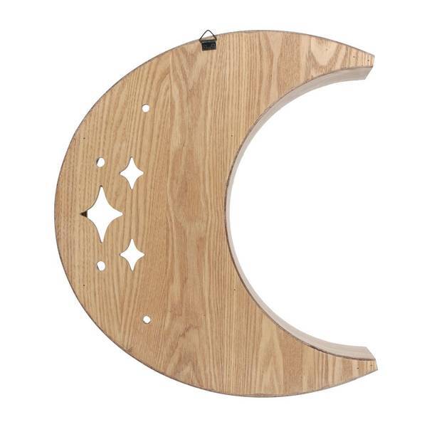 Something Different Wooden Crescent Moon Wall Shelf 42x37cm (British brand)