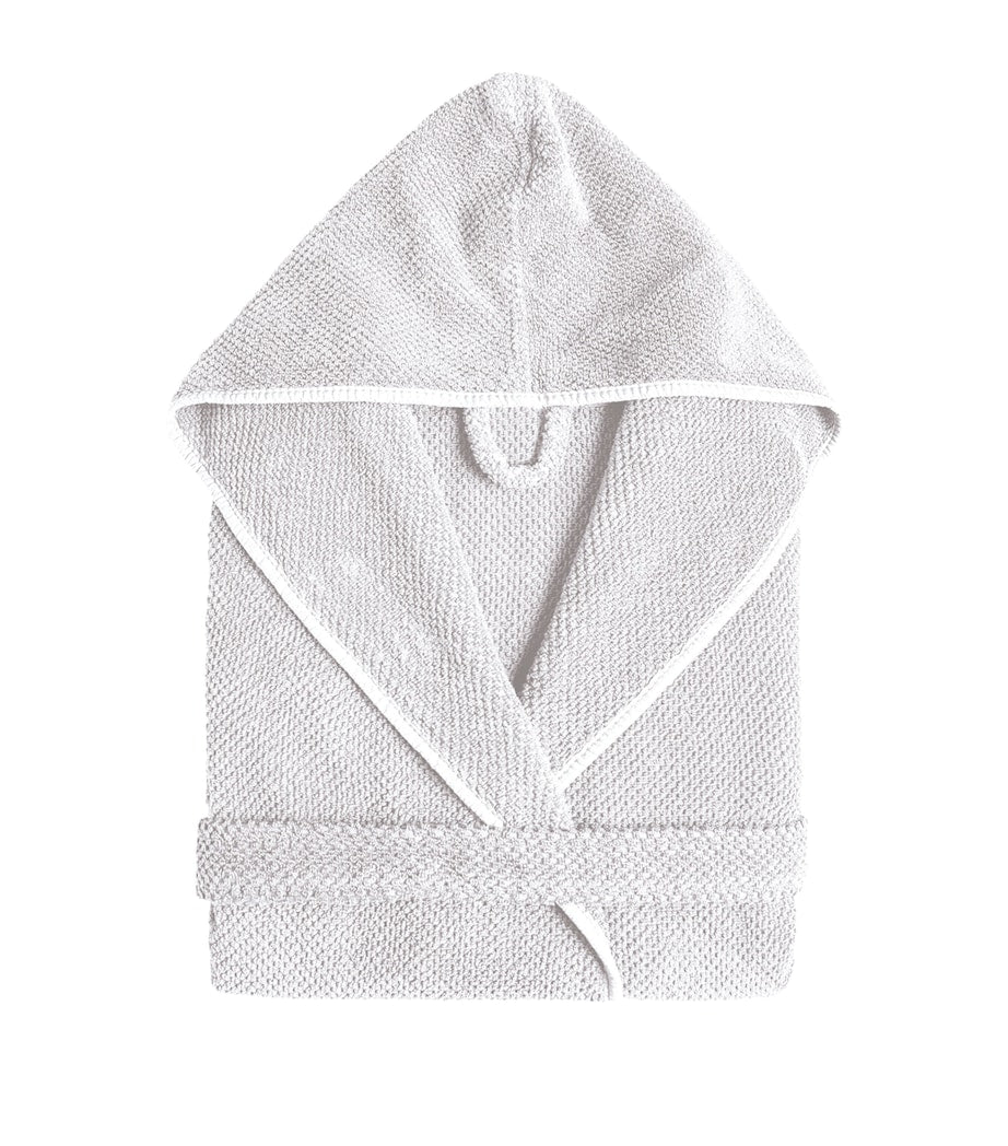 GRACCIOZA hooded bathrobe in bee waffle weave, small medium size, UK version