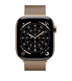 Apple Apple Watch Series 11 - Titanium with Gold Milanese Loop, 46mm, Medium/Large