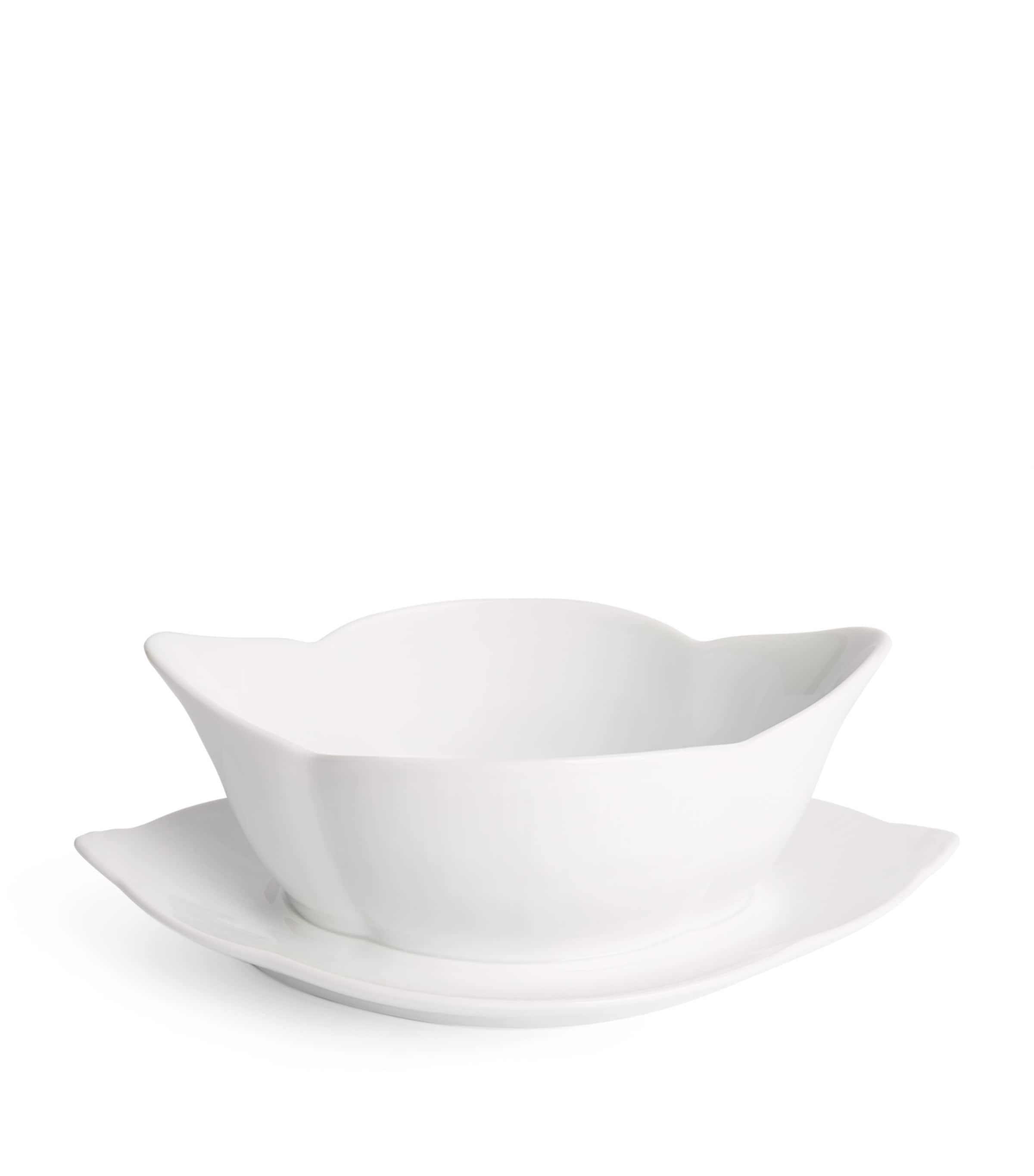 Royal Copenhagen white fluted sauce boat 550ml, imported from the UK