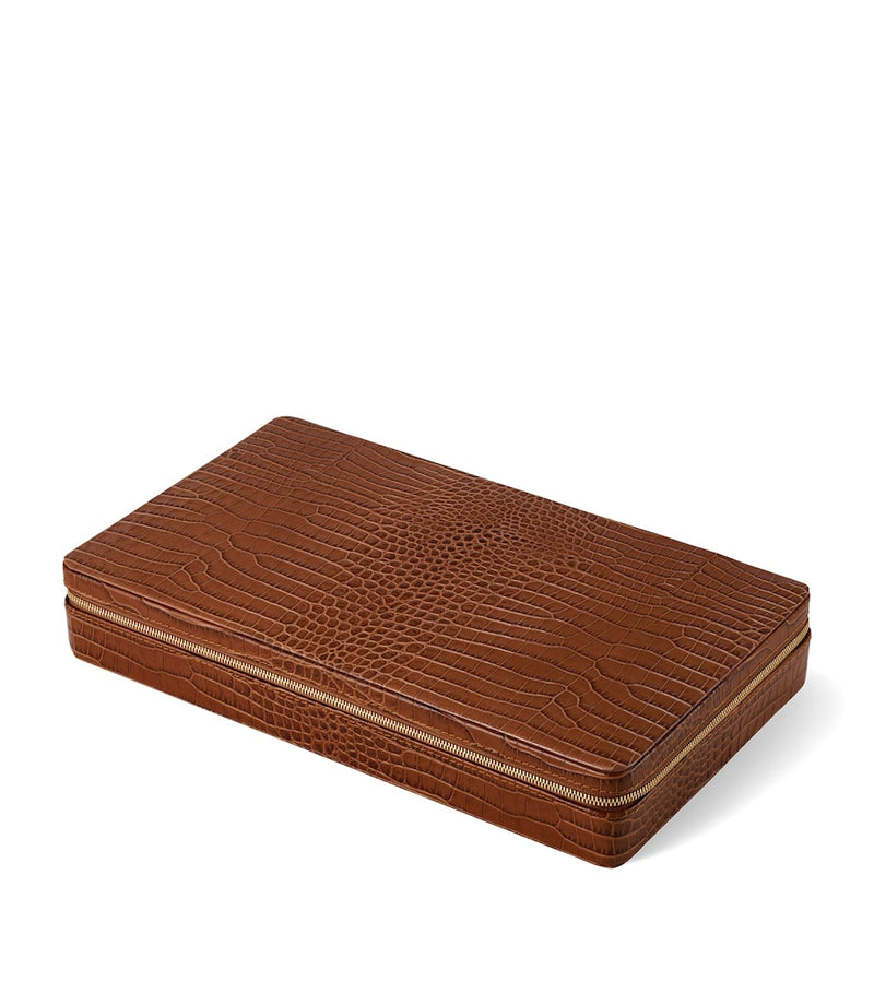 Aerin Leather Enzo Travel Chess Set - British product