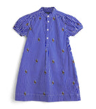 Ralph Lauren Kids Cotton Stripe Polo Bear Dress (2-7 Years), imported from the UK