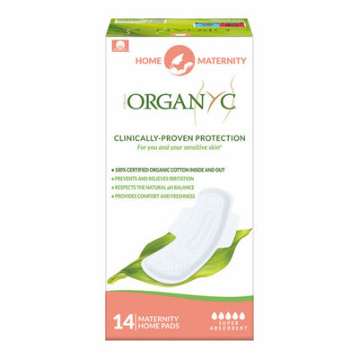Organyc Maternity Pads Home 28 Count (2 Packs)