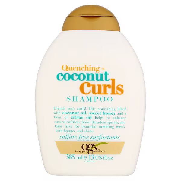 OGX Quenching Coconut Curls shampoo 385ml, imported from the UK