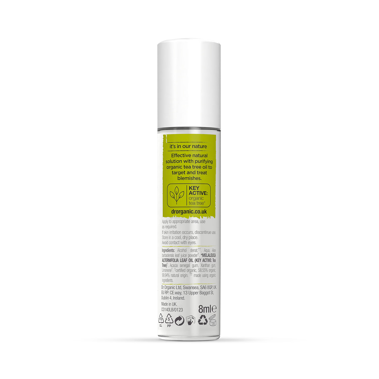 Dr Organic Tea Tree Blemish Stick, imported from the UK