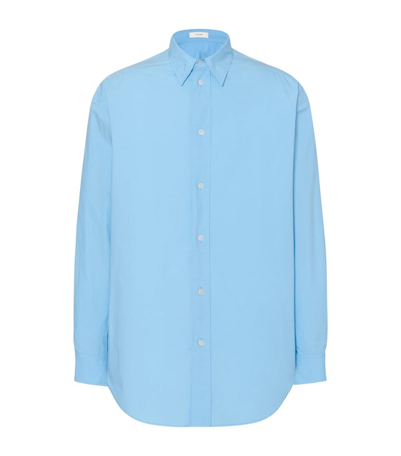 Lightweight Cotton Satin Hooded Overshirt with Detachable Hood