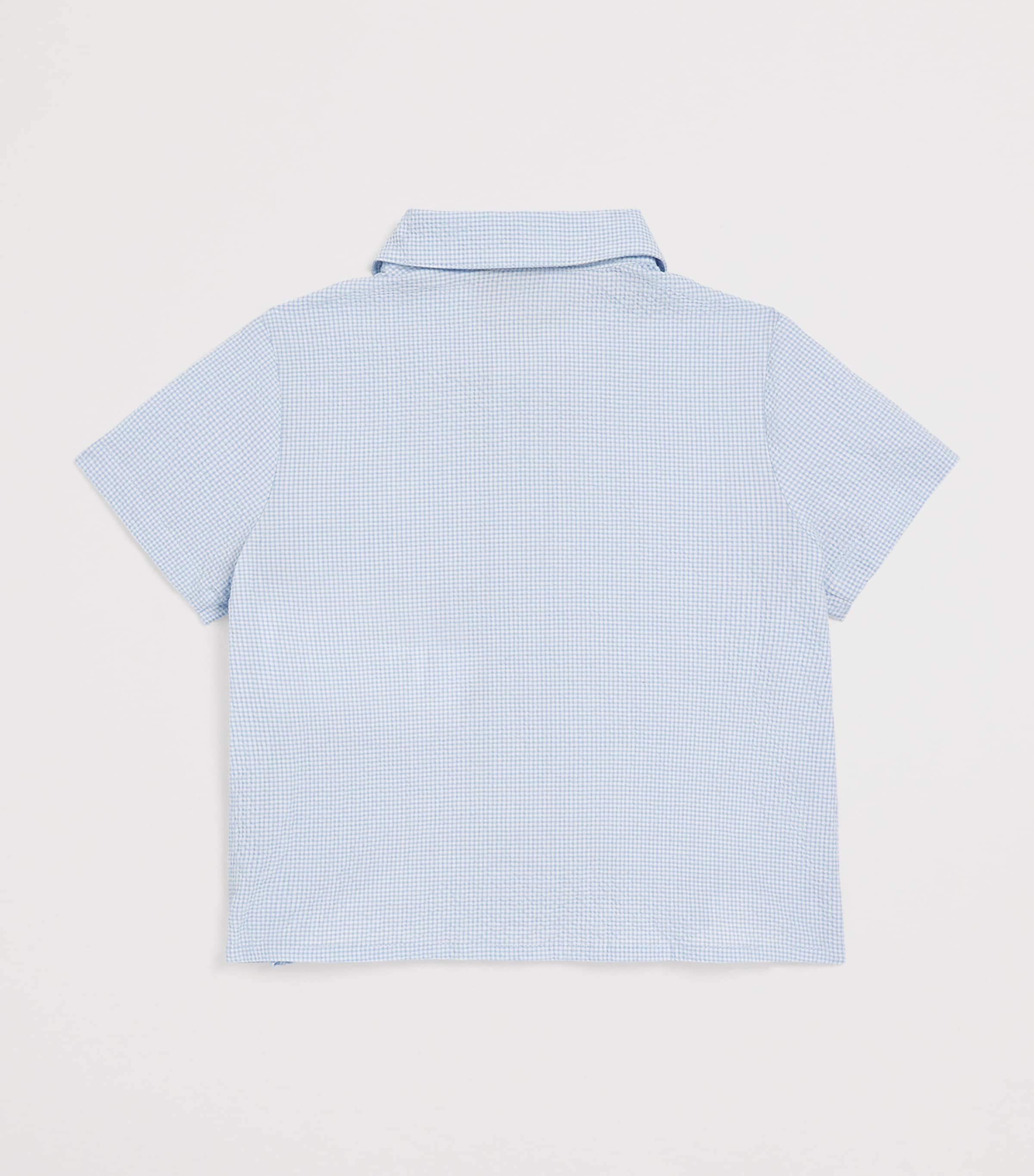Emporio Armani kids cotton-blend seersucker shirt 6-36 months - British product