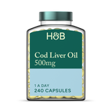 Holland & Barrett Pure Cod Liver Oil 1000mg 240 Capsules - McGrocer