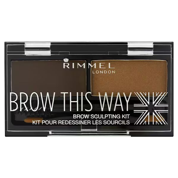Rimmel Brow This Way Eyebrow Sculpting Kit Dark Brown, imported from the UK