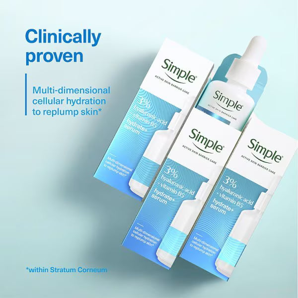 Simple Hydrate+ Hyaluronic Acid Serum 30ml (British brand)
