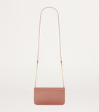 Saint Laurent leather Cassandre phone holder with chain strap, 11x18x2.5cm (British brand)
