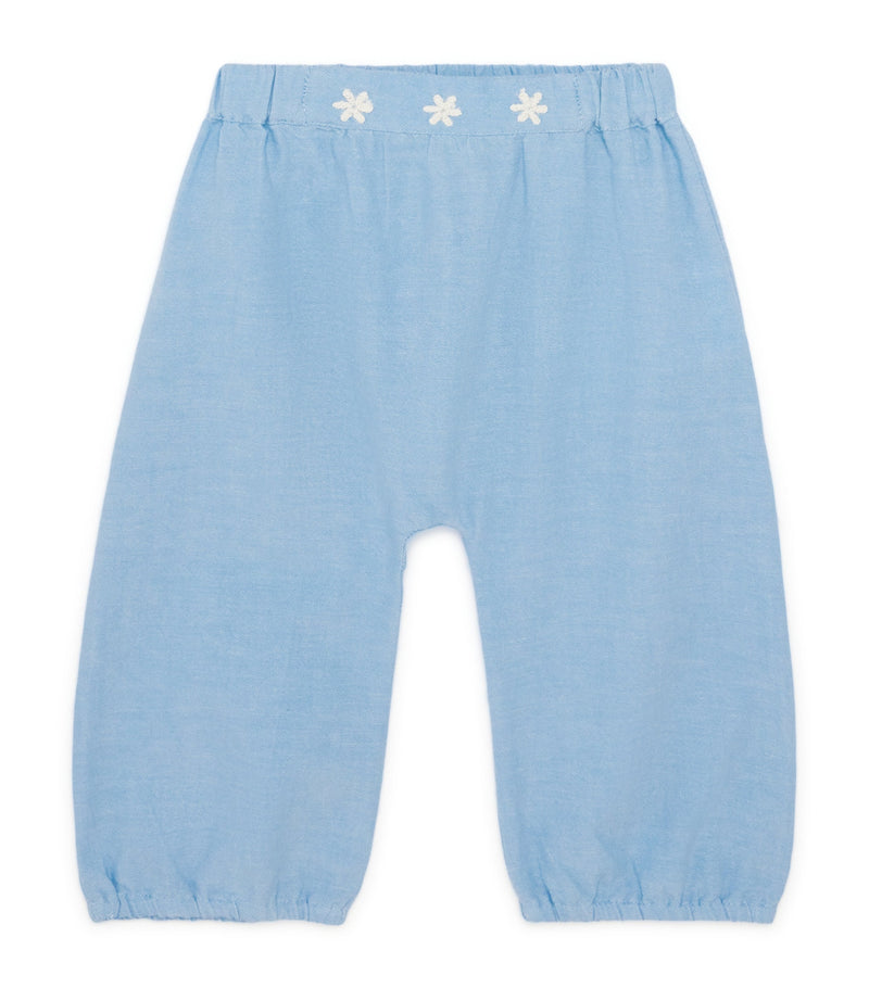 Louise Misha Cotton Lace-Trim Floreli Baby Trousers 3-24 Months, UK version