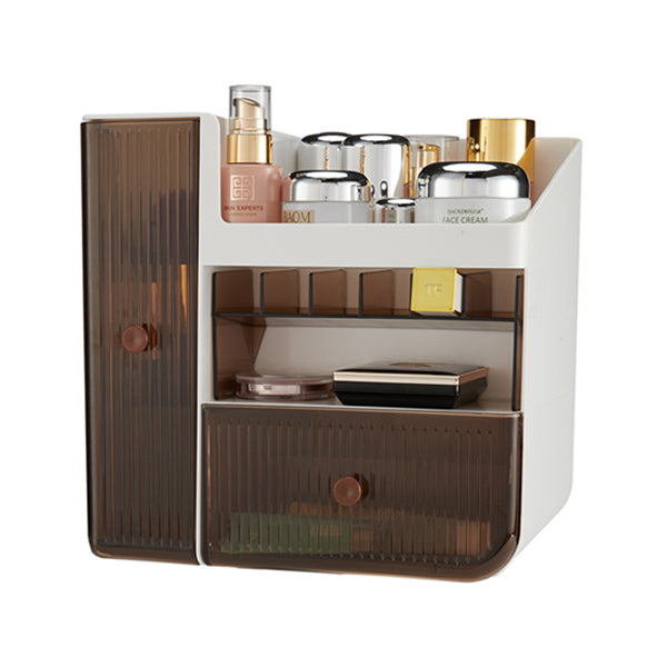 Livingandhome makeup organizer white 2 drawer 24.5cm, UK version