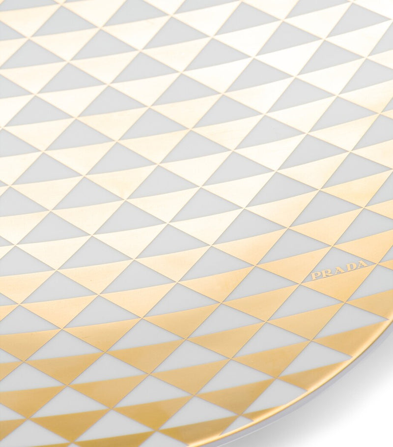 Prada Triangles Mini Charger Plate (28cm)