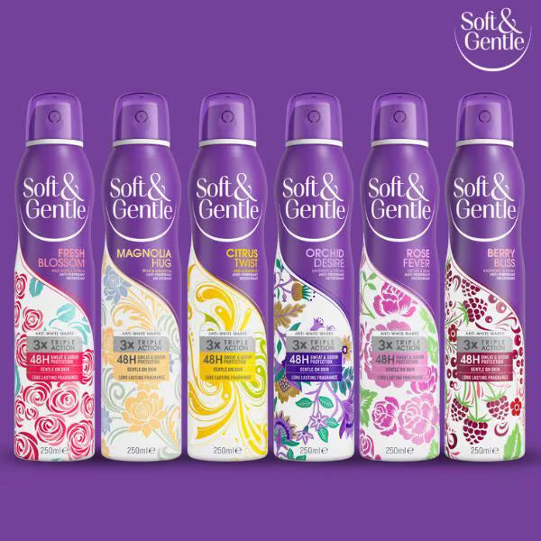 Soft & Gentle Anti-Perspirant Spray Magnolia Hug 250ml (British brand)