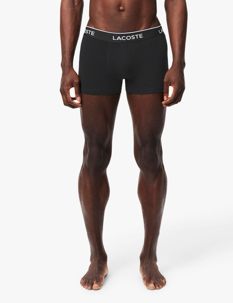 Lacoste cotton-rich trunks 3 pack, UK version