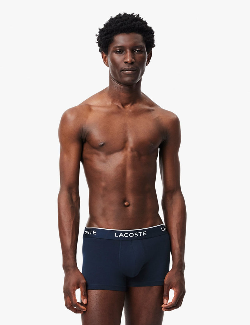 Lacoste cotton-rich trunks 3 pack - British product