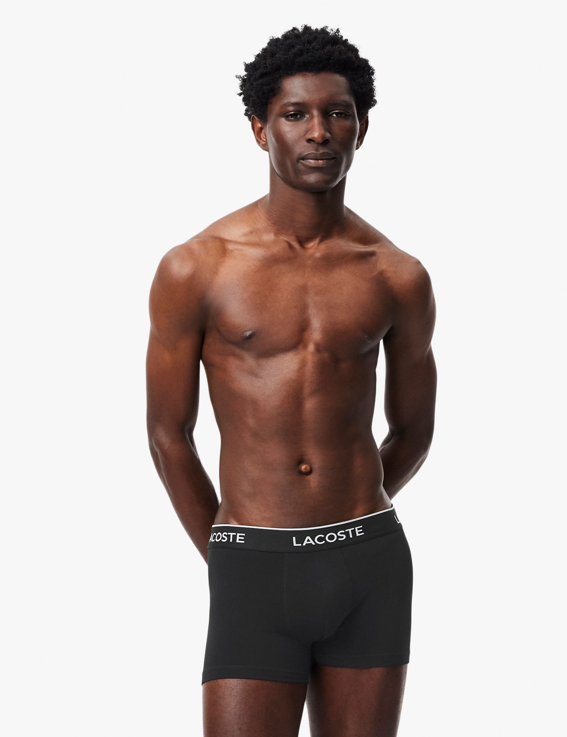 Lacoste cotton-rich trunks 3 pack, UK version