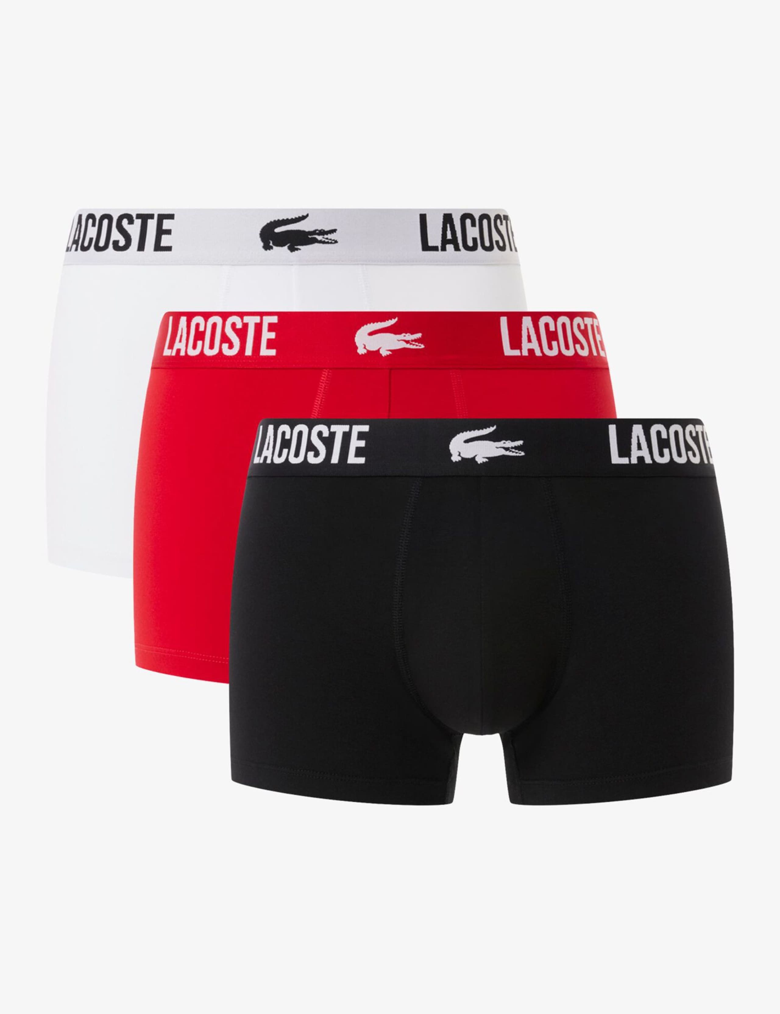 Lacoste cotton stretch trunks 3 pack, imported from the UK