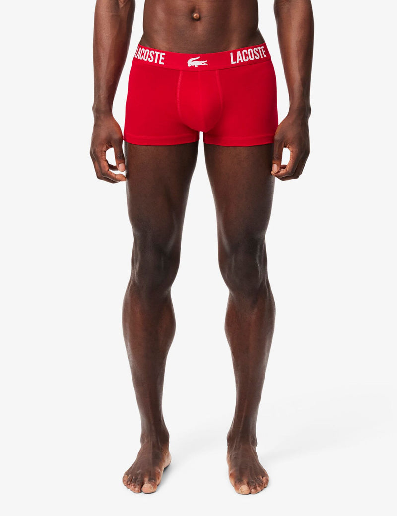 Lacoste cotton stretch trunks 3 pack, imported from the UK