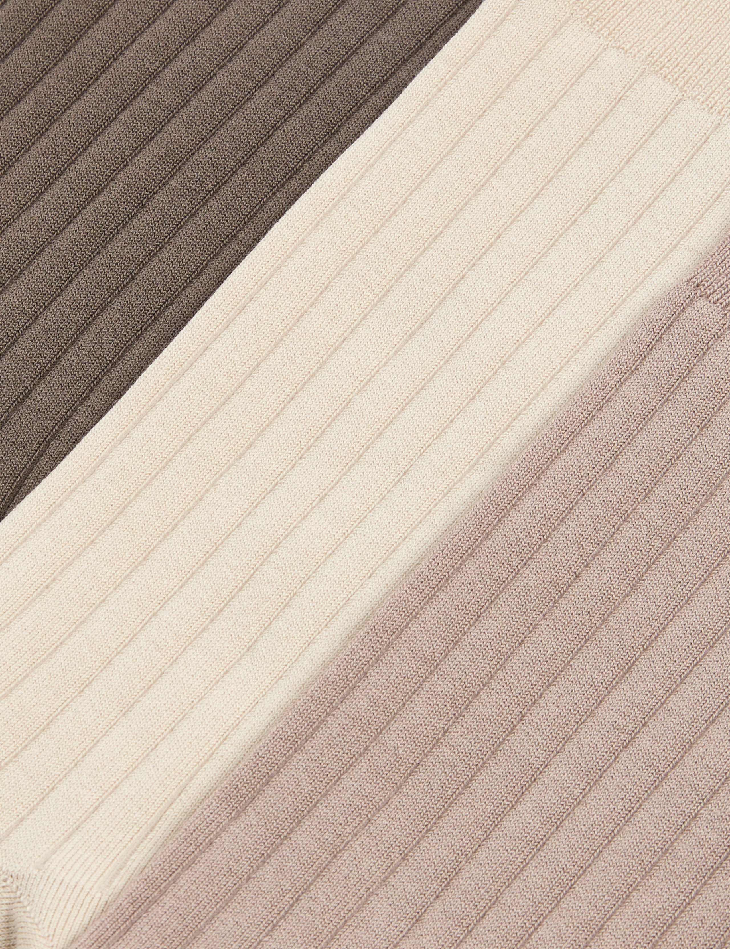 Autograph Egyptian Cotton Ribbed Socks 3 Pack - British product
