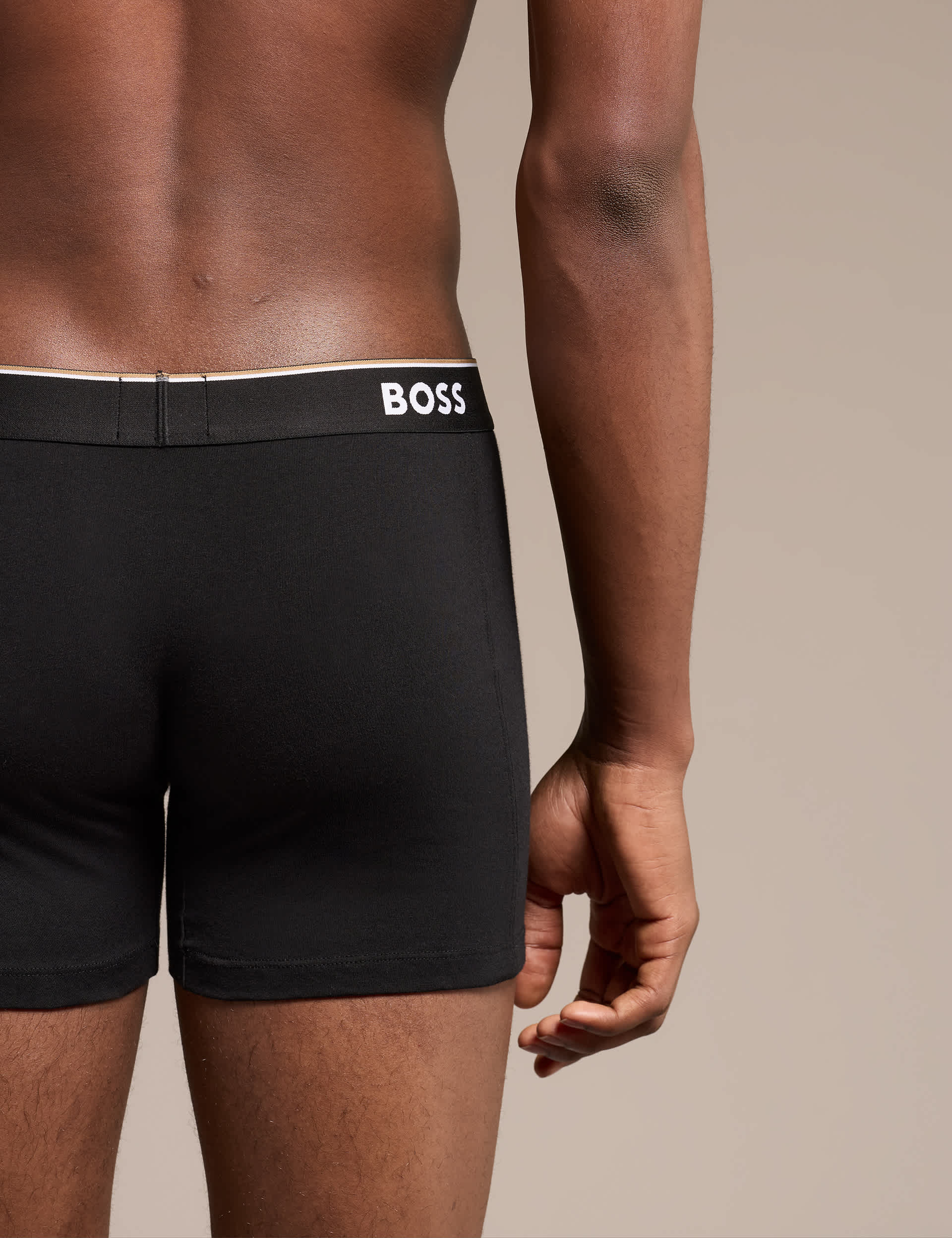 BOSS cotton-rich logo boxer briefs 3 pack, imported from the UK