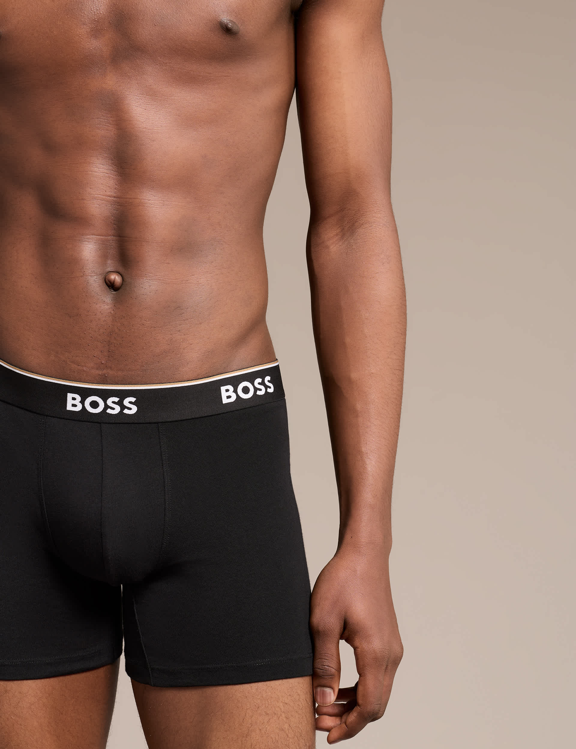 BOSS cotton-rich logo boxer briefs 3 pack, imported from the UK
