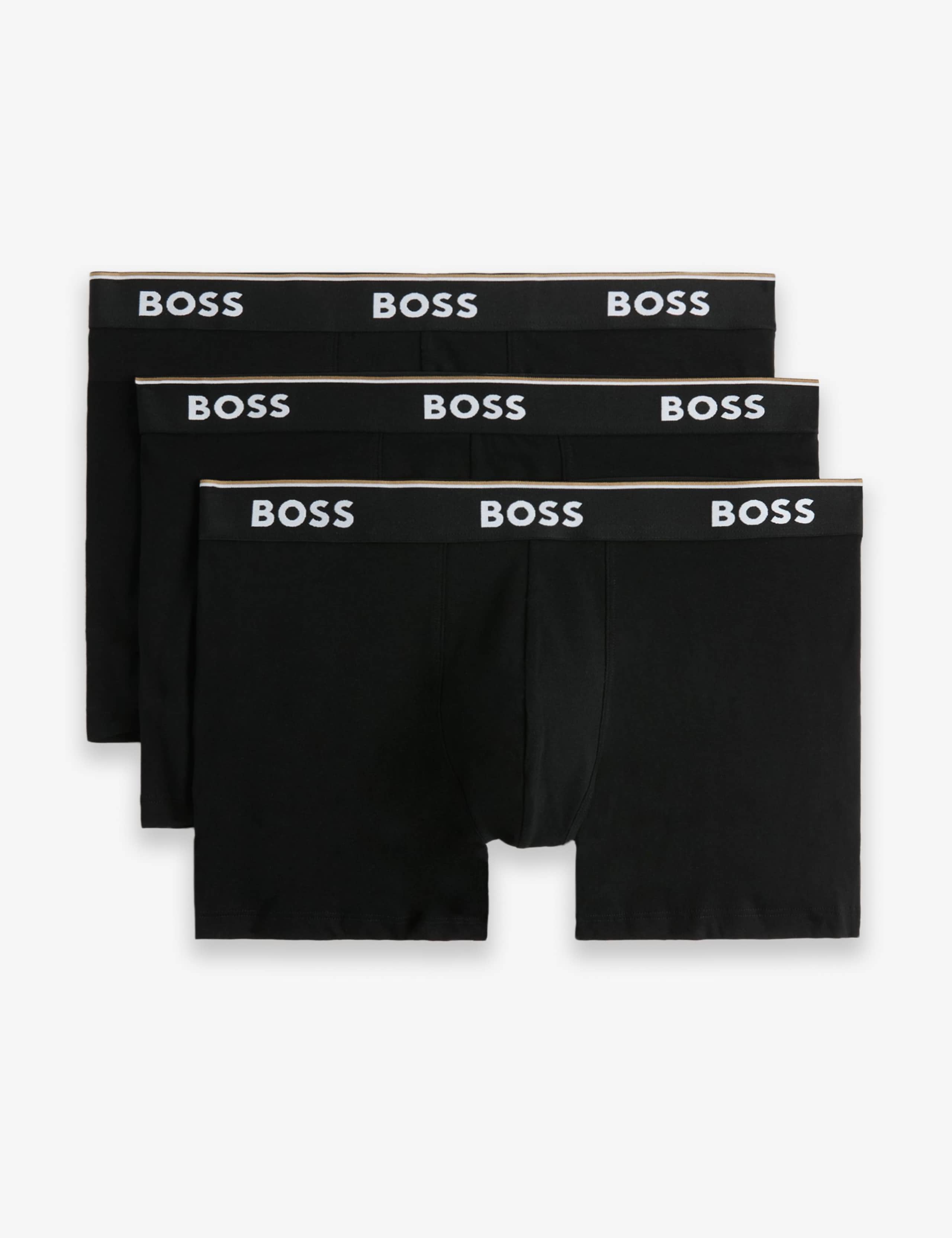 BOSS cotton-rich logo boxer briefs 3 pack, imported from the UK