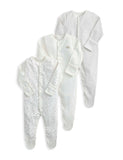 Mamas & Papas cloud sleepsuits 3 pack for 0-24 months, imported from the UK