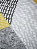 Catherine Lansfield ochre yellow grey geo duvet set - British product