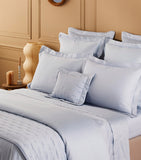 Yves Delorme Triomphe Celeste Super King flat sheet 270cm x 295cm (British brand)