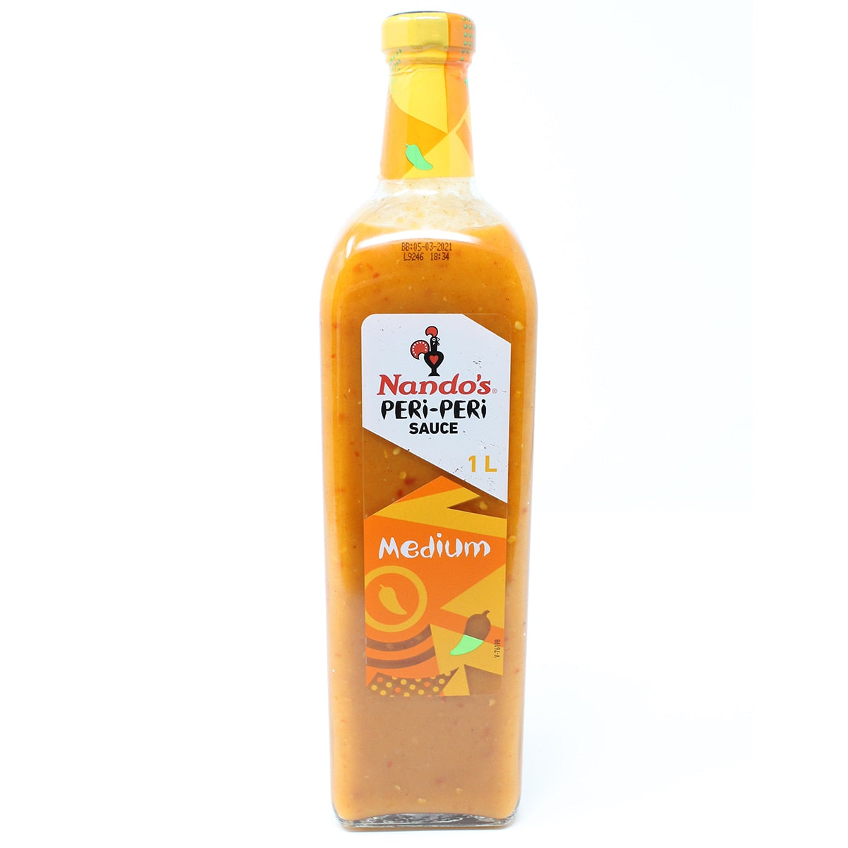 Nando's medium Peri-Peri sauce 1L, imported from the UK