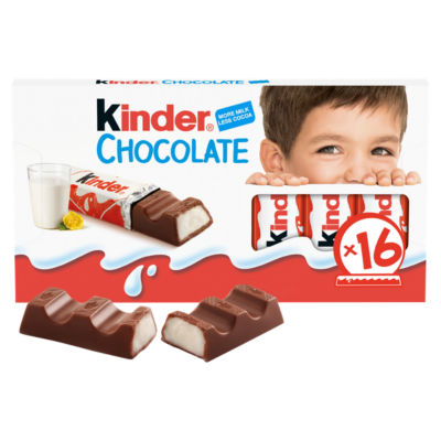 Kinder Milk Chocolate Fun Size Snack Bars Multipack 16 x 12.5g