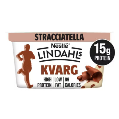 Lindahls Kvarg Stracciatella dairy pot 150g, UK version