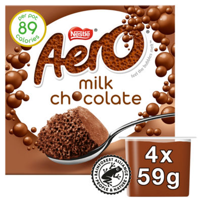 Aero Milk Chocolate Mousse 4 x 59g - British product