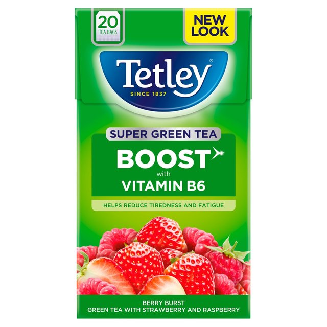 Tetley Super Green Tea Boost Berry Burst Tea Bags   20 per pack GOODS M&S   